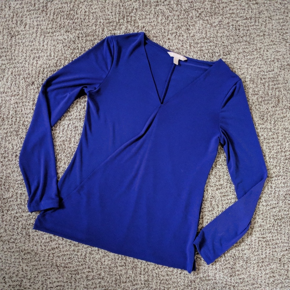 LAST CHANCE Banana Republic Wrap Royal Blue Top